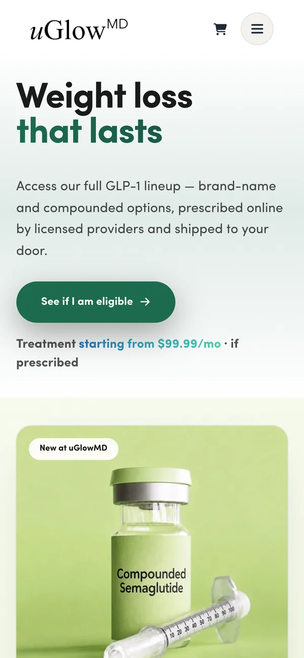 uGlowMD: Weight loss · mobile, mobile screenshot