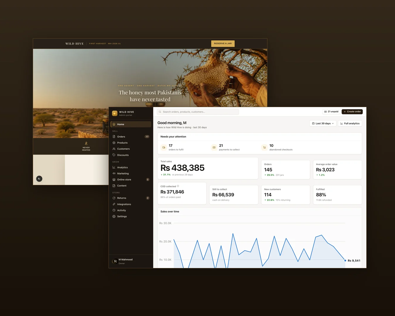Wild Hive — Self-Hosted Shopify Alternative for a COD Brand