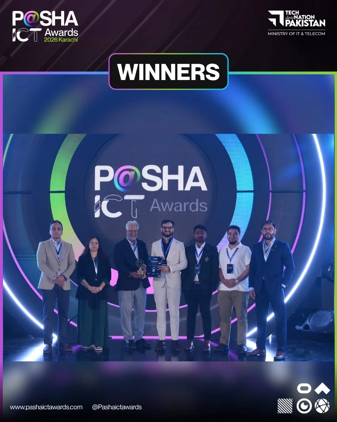 Winners at the P@SHA ICT Awards 2026