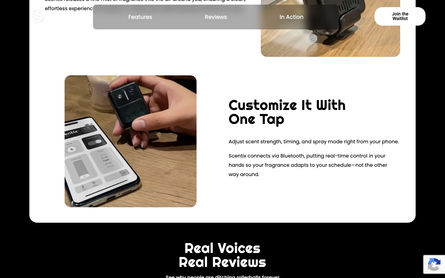 Scentix: One-tap control over Bluetooth, desktop screenshot