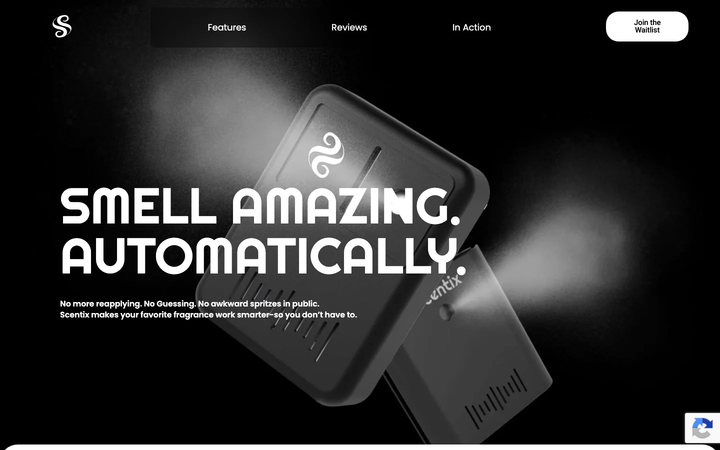 Scentix: Website · hero, desktop
