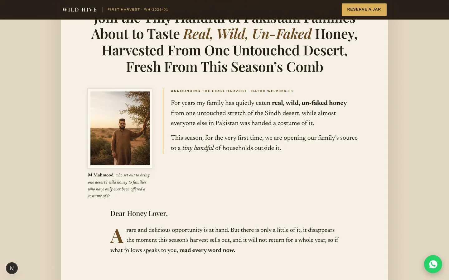 Wild Hive (Self-Hosted Shopify Alternative for a COD Brand) — Storefront — Founder screenshot