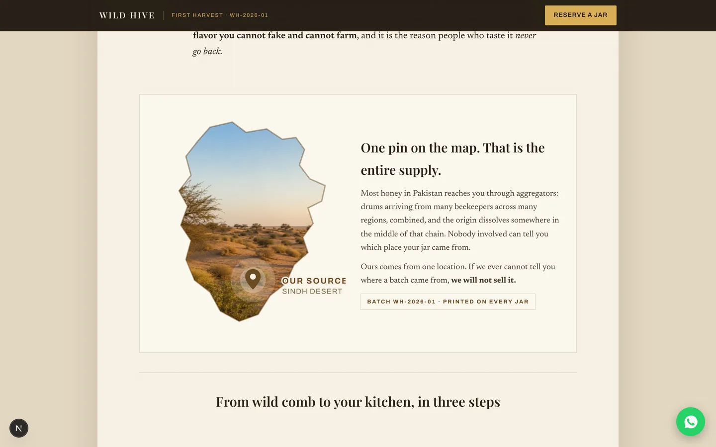 Wild Hive (Self-Hosted Shopify Alternative for a COD Brand) — Storefront — Provenance screenshot