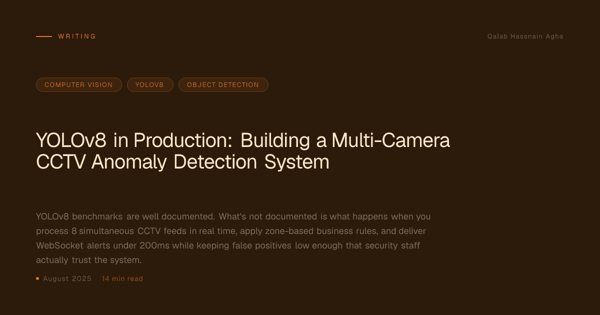 YOLOv8 in Production: Building a Multi-Camera CCTV Anomaly Detection ...
